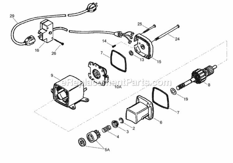 Electric Starter Diagram and Parts List for 34002 290000001-290999999 - 2009 Lawn Boy Snow Blower